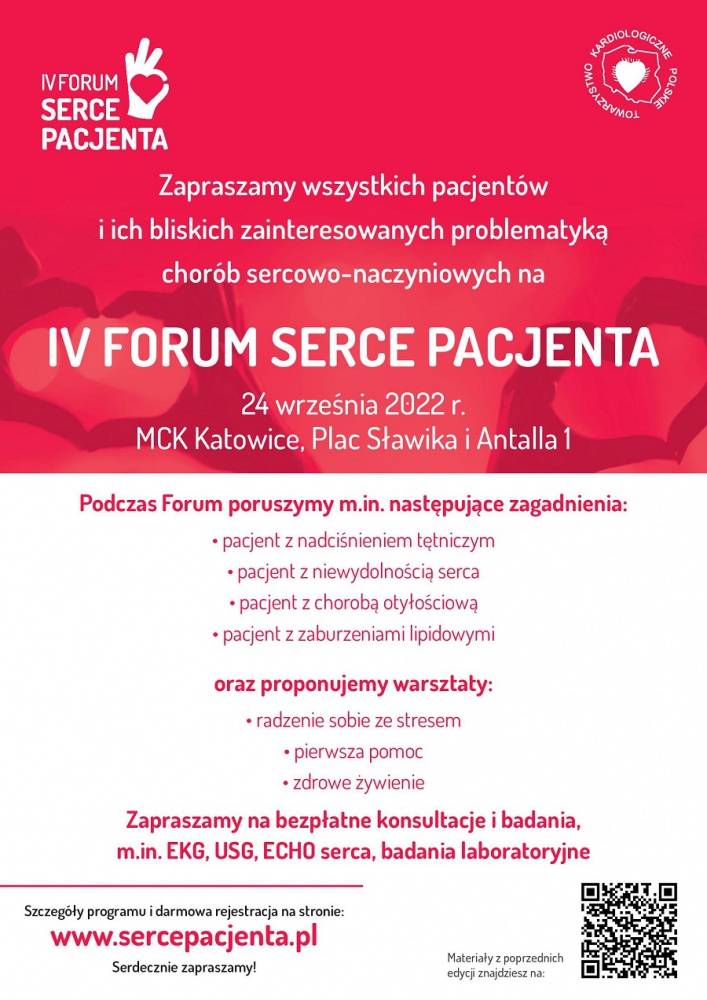 Zdjęcie: IV Forum Serce Pacjenta - bezpłatne konsultacje i ...