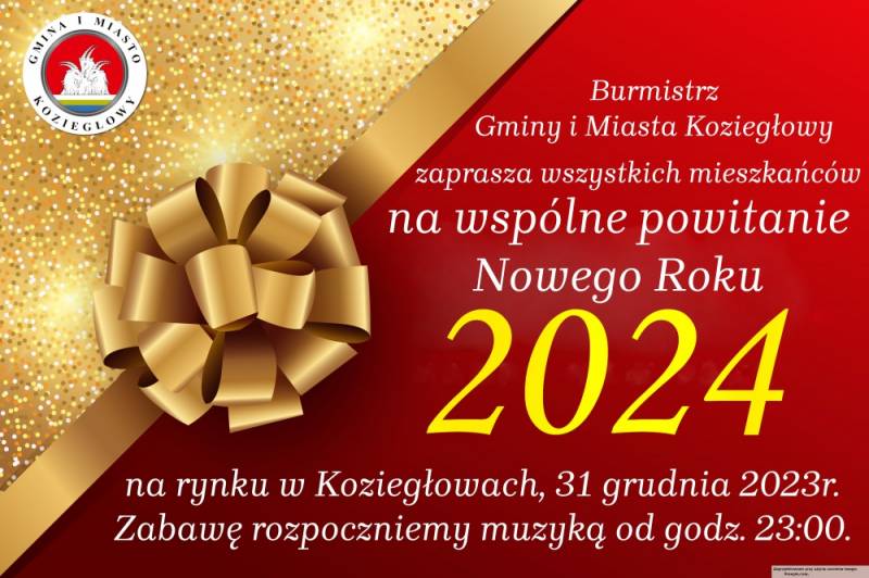 Zdjęcie: Powitanie Nowego Roku na rynku w Koziegłowach
